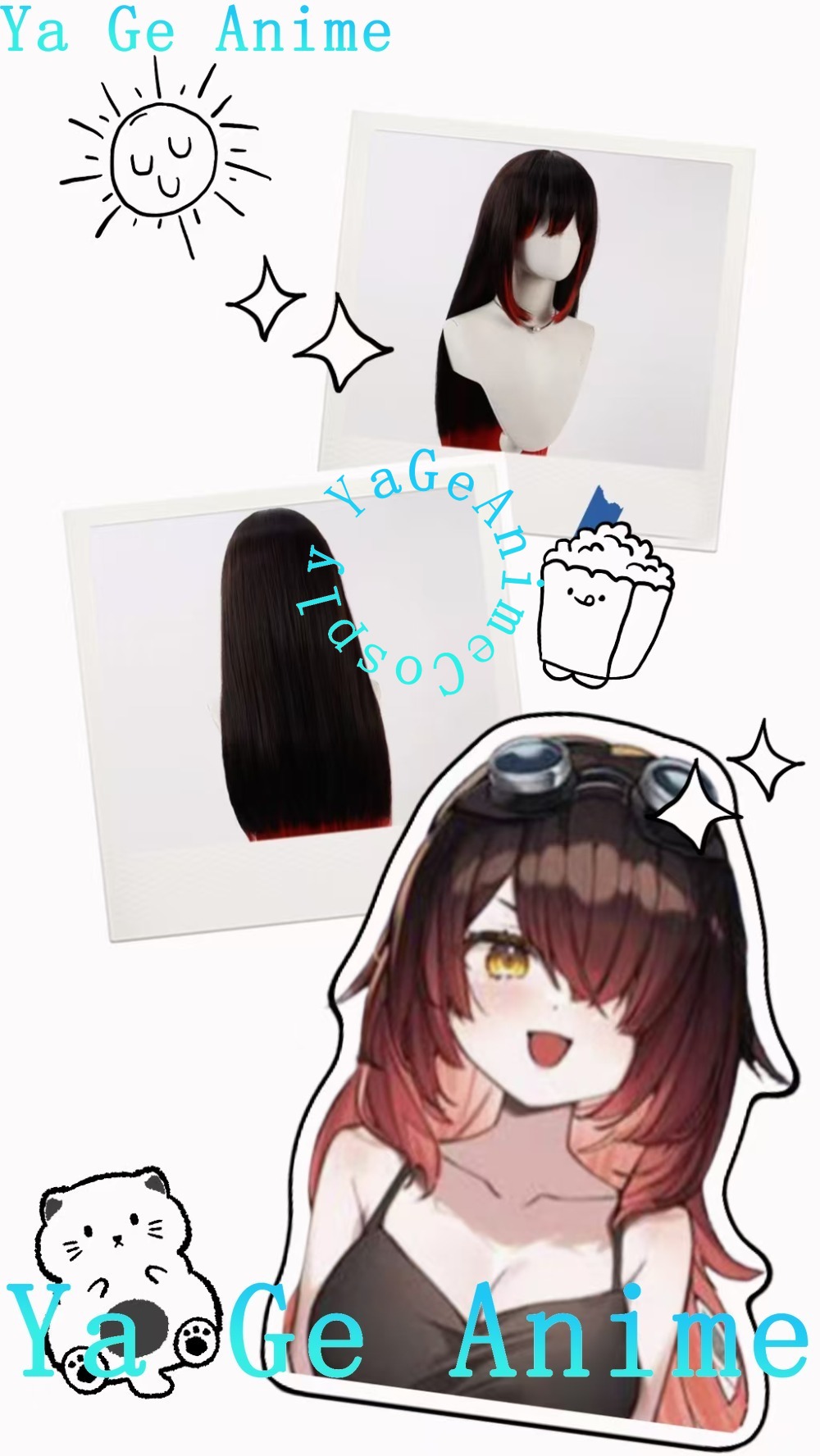 I Tech Accessories - Cosplay Wig Long Loose Hair Gradient