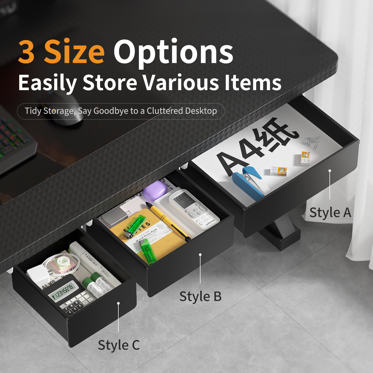 No Drill Multi Size Translucen – Tech Accessories Storage recenzja i cena