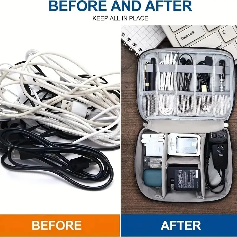 Portable Tech Organizer Case f – Tech Accessories Storage recenzja i cena