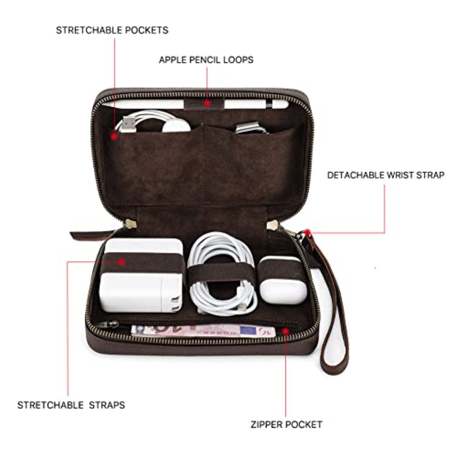 Full Grain Leather Electronic  – Tech Accessories Storage recenzja i cena