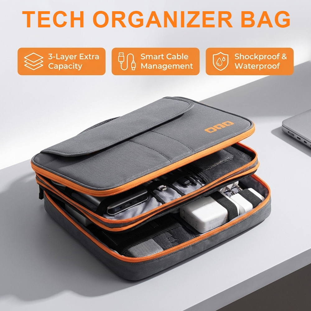 Large Capacity Tech Organizer  – Tech Accessories Storage recenzja i cena